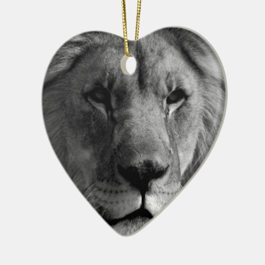 Zwart-witleeuw Keramisch Ornament (Links)