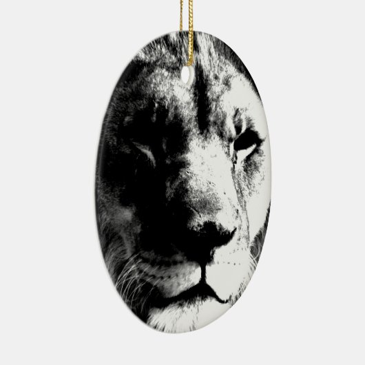 Zwart-witleeuw Keramisch Ornament (Rechts)