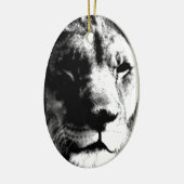 Zwart-witleeuw Keramisch Ornament (Links)