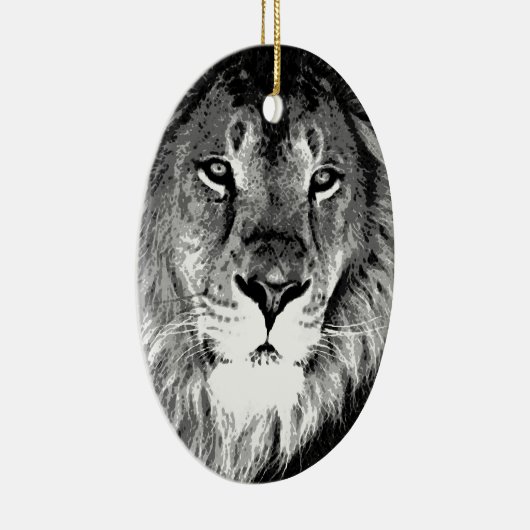 Zwart-witleeuw Keramisch Ornament (Rechts)