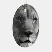 Zwart-witleeuw Keramisch Ornament (Links)