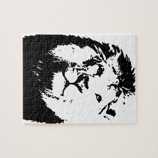 Zwart-witleeuw Legpuzzel (Horizontaal)