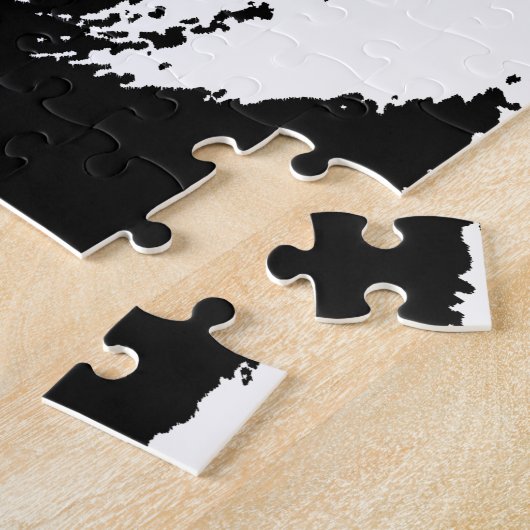 Zwart-witleeuw Legpuzzel (Zijkant)