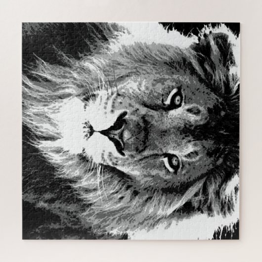 Zwart-witleeuw Legpuzzel (Horizontaal)