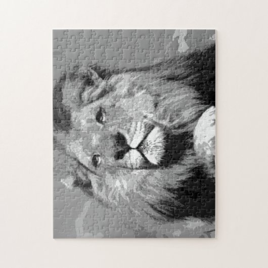 Zwart-witleeuw Legpuzzel (Verticaal)