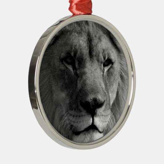 Zwart-witleeuw Metalen Ornament (Rechts)