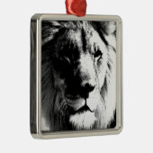 Zwart-witleeuw Metalen Ornament (Rechts)