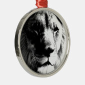 Zwart-witleeuw Metalen Ornament (Rechts)