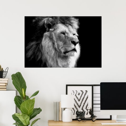 Zwart-witleeuw Poster (Thuiskantoor)