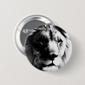 Zwart-witleeuw Ronde Button 5,7 Cm (Voorkant /achterkant)