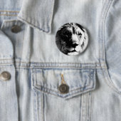 Zwart-witleeuw Ronde Button 5,7 Cm (In situ)