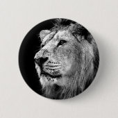 Zwart-witleeuw Ronde Button 5,7 Cm (Voorkant)