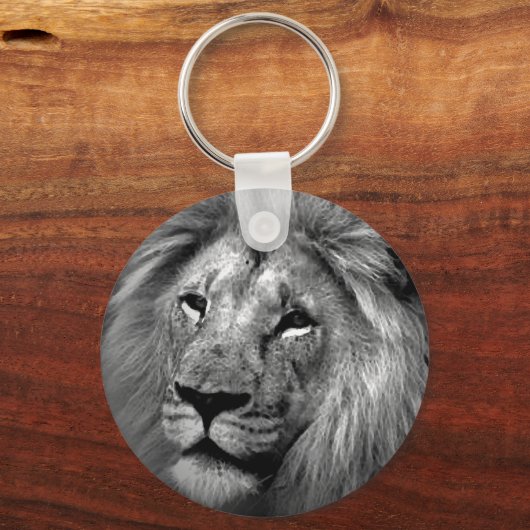 Zwart-witleeuw Sleutelhanger (Voorkant)