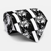 Zwart-witleeuw Stropdas (Opgerold)