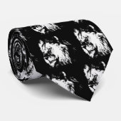 Zwart-witleeuw Stropdas (Opgerold)