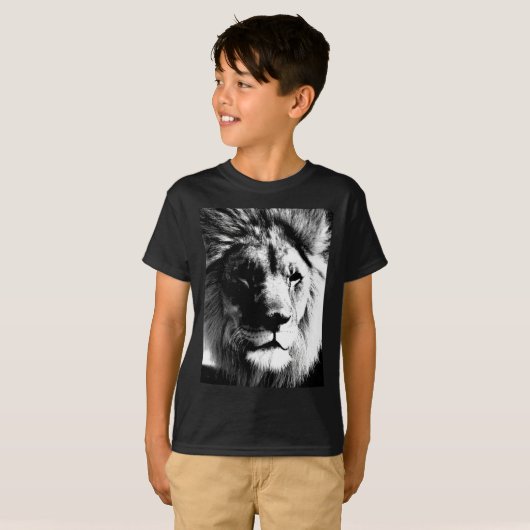 Zwart-witleeuw T-shirt (Voorkant volledig)