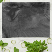 Zwart-witleeuw Theedoek (Gevouwen)