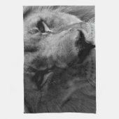 Zwart-witleeuw Theedoek (Verticaal)