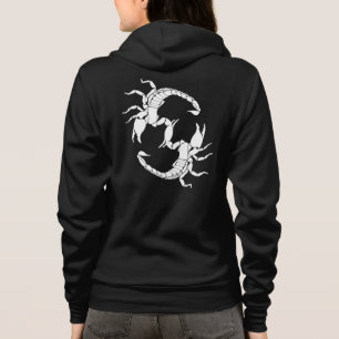 Zwart-witletters S - twee Scorpions Hoodie