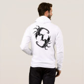 Zwart-witletters S - twee Scorpions Hoodie (Achterkant volledig)