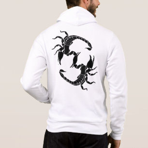 Zwart-witletters S - twee Scorpions Hoodie