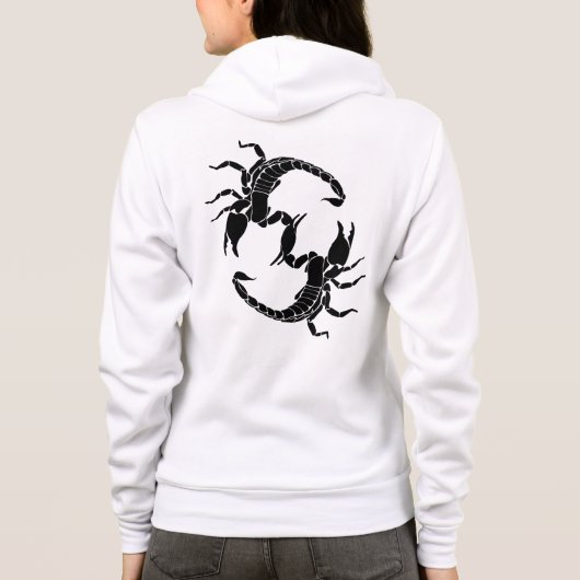 Zwart-witletters S - twee Scorpions Hoodie (Achterkant)