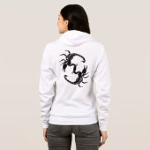 Zwart-witletters S - twee Scorpions Hoodie (Achterkant volledig)