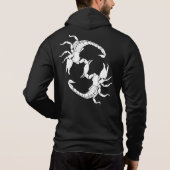 Zwart-witletters S - twee Scorpions Hoodie (Achterkant)