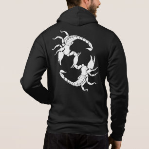 Zwart-witletters S - twee Scorpions Hoodie