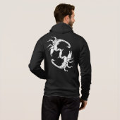 Zwart-witletters S - twee Scorpions Hoodie (Achterkant volledig)