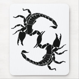 Zwart-witletters S - twee Scorpions Muismat