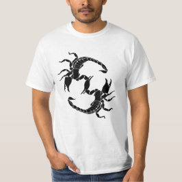 Zwart-witletters S - twee Scorpions T-shirt