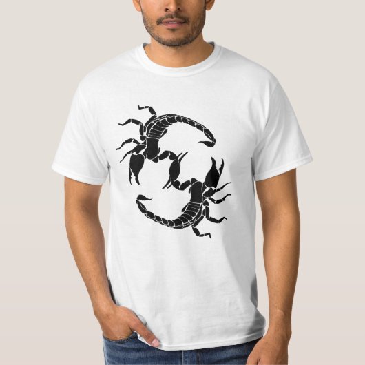 Zwart-witletters S - twee Scorpions T-shirt (Voorkant)