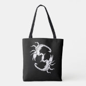 Zwart-witletters S - twee Scorpions Tote Bag (Achterkant)