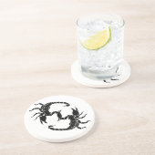 Zwart-witletters S - twee Scorpions Zandsteen Onderzetter (Zijkant)