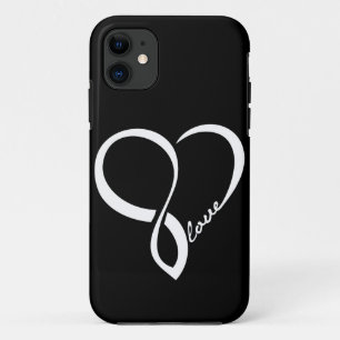 Zwart-witliefdeshart iPhone-tas iPhone 11 Hoesje