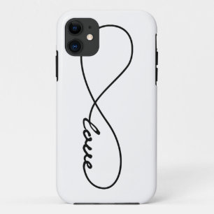 Zwart-witliefdesoneindige iPhone draagtas 11 Hoesje