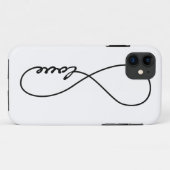 Zwart-witliefdesoneindige iPhone draagtas Case-Mate iPhone Case (Achterkant (horizontaal))