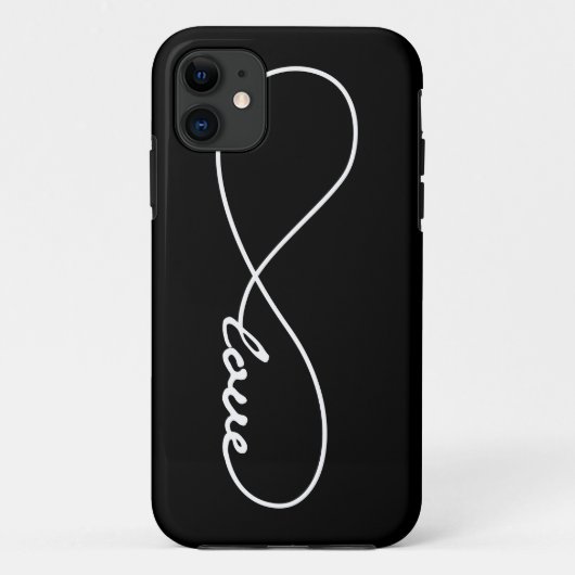 Zwart-witliefdesoneindige iPhone draagtas Case-Mate iPhone Case (Achterkant)