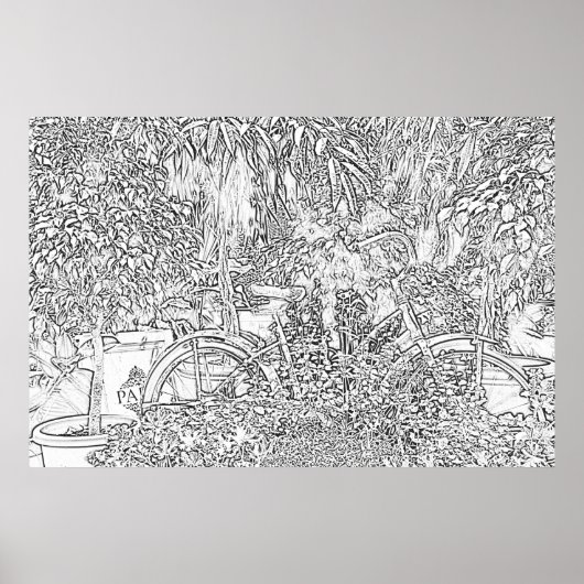 Zwart-witlijnsnijwiel Poster (Voorkant)