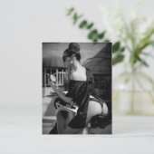 Zwart-witlingerie Model art. briefkaart (Staand voorkant)