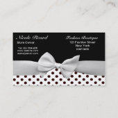 Zwart-witlint- en poolpunts visitekaartje (Achterkant)