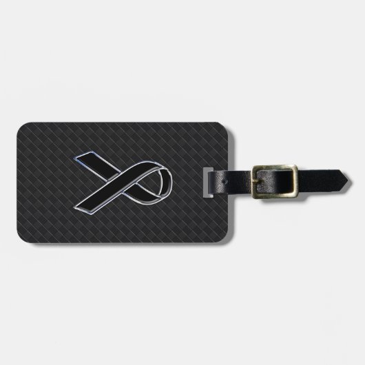 Zwart-witlint-lintjesbewustzijn Bagagelabel (Voorkant horizontaal)