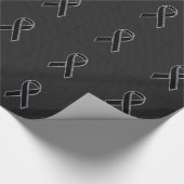 Zwart-witlint-lintjesbewustzijn Cadeaupapier (Hoek)