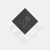 Zwart-witlint-lintjesbewustzijn Servetten (Hoek)