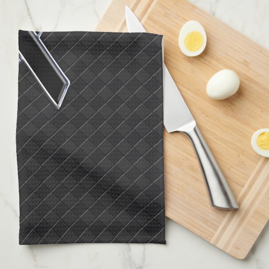 Zwart-witlint-lintjesbewustzijn Theedoek (Quarter Fold)