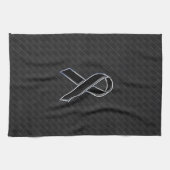 Zwart-witlint-lintjesbewustzijn Theedoek (Horizontaal)