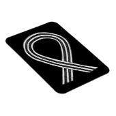 Zwart-witlint racismebewustmakingsnetten magneet (Rechterzijde)