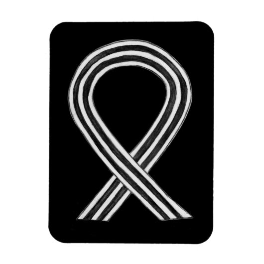 Zwart-witlint racismebewustmakingsnetten magneet (Verticaal)