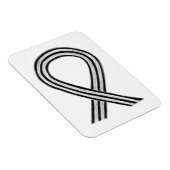 Zwart-witlint racismebewustmakingsnetten magneet (Rechterzijde)